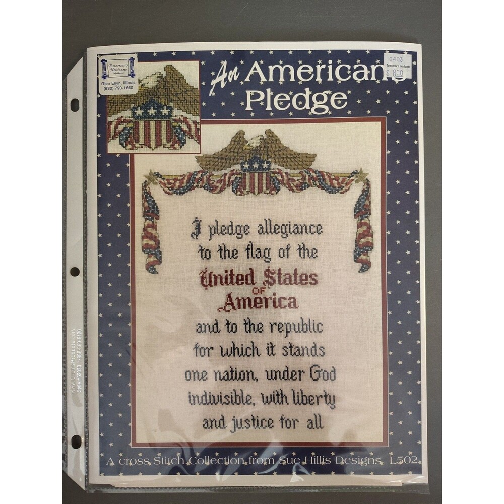 An American’s Pledge Sue Hillis Designs Cross Stitch Pattern Leaflet L502